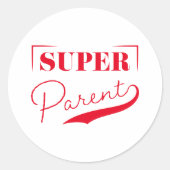 Super Parent Ronde Sticker (Voorkant)