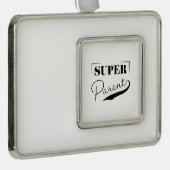 Super Parent Verzilverd Omlijst Ornament (Rechts)