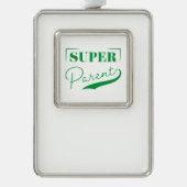 Super Parent Verzilverd Omlijst Ornament (Voorkant)