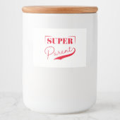 Super Parent Voedselcontainer Etiket (Voorkant)