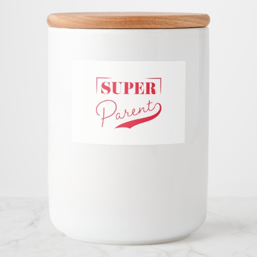 Super Parent Voedselcontainer Etiket (Voorkant)