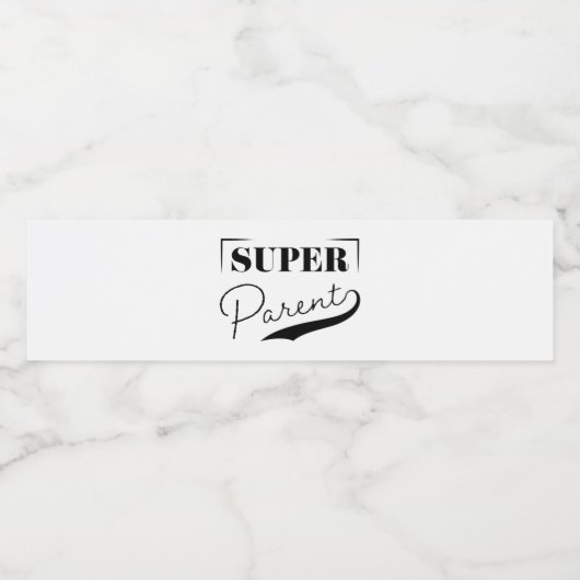 Super Parent Waterfles Etiket (Enkel label)