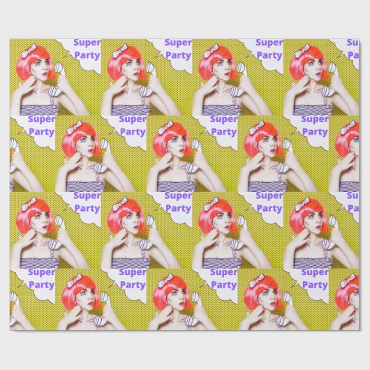 Super Party Cadeaupapier (Vlak)