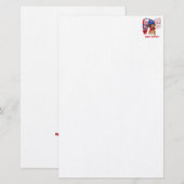 Super Patriot Dachshund Stationery Briefpapier (Voorkant / Achterkant)