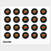 Super Pawpaw Comic Theme Style Superhero Vaders Ronde Sticker (Vel)
