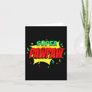 Super Pawpaw stripboek thema superheld vaders  Kaart