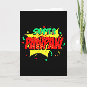Super Pawpaw stripboek thema superheld vaders Kaart