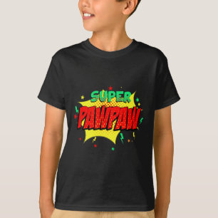 Super Pawpaw stripboek thema superheld vaders T-shirt