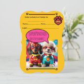 “Super Perritas al Rescate: ¡A festejar! Kaart (Staand voorkant)