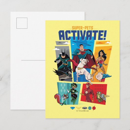 Super-Pets & Justice League - Activate! Briefkaart (Voorkant / Achterkant)