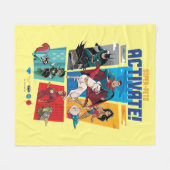 Super-Pets & Justice League - Activate! Fleece Deken (Voorkant (Horizontaal))