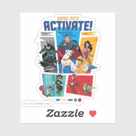 Super-Pets & Justice League - Activate! Sticker (Vel)