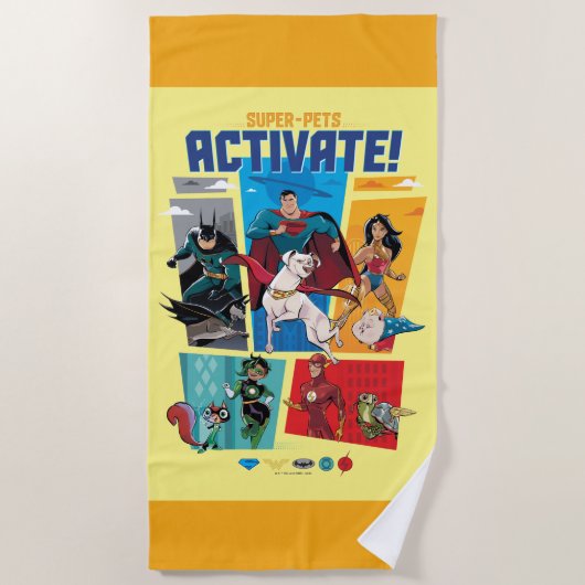 Super-Pets & Justice League - Activate! Strandlaken (Voorkant)