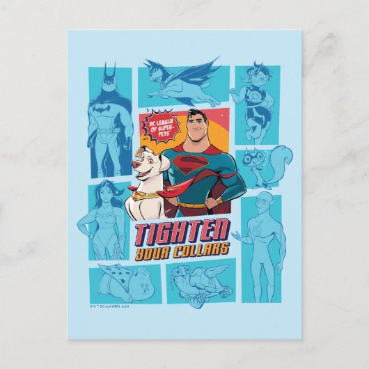 Super Pets & Justice League - Draai je vingers aan Briefkaart (Voorkant)