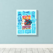 Super Pets & Justice League - Draai je vingers aan Canvas Afdruk (Insitu (Houten vloer))