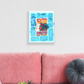 Super Pets & Justice League - Draai je vingers aan Canvas Afdruk (Insitu (Woonkamer))