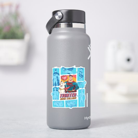 Super Pets & Justice League - Draai je vingers aan Sticker (HydroFlask)