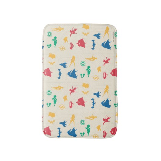 Super Pets & Justice League Silhouette Pattern Badmat (Voorkant Verticaal)