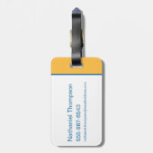 Super Pets & Justice League Silhouette Pattern Bagagelabel (Achterkant verticaal)