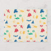 Super Pets & Justice League Silhouette Pattern Briefkaart (Voorkant)