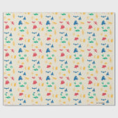 Super Pets & Justice League Silhouette Pattern Cadeaupapier (Vlak)