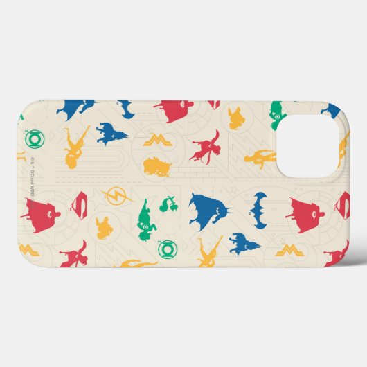 Super Pets & Justice League Silhouette Pattern Case-Mate iPhone Case (Achterkant (horizontaal))