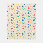 Super Pets & Justice League Silhouette Pattern Fleece Deken (Voorkant)