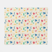 Super Pets & Justice League Silhouette Pattern Fleece Deken (Voorkant (Horizontaal))