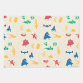 Super Pets & Justice League Silhouette Pattern Inpakpapier Vel (Voorkant 3)