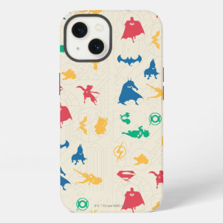 Super Pets & Justice League Silhouette Pattern iPhone 13 Hoesje