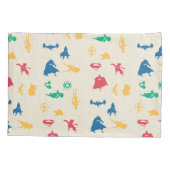 Super Pets & Justice League Silhouette Pattern Kussensloop (Achterkant)