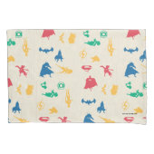 Super Pets & Justice League Silhouette Pattern Kussensloop (Voorkant)