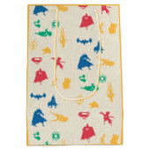 Super Pets & Justice League Silhouette Pattern Medium Cadeauzakje (Achterkant)