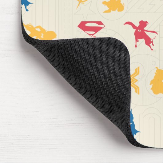 Super Pets & Justice League Silhouette Pattern Muismat (Hoek)