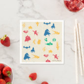 Super Pets & Justice League Silhouette Pattern Servet (Insitu)