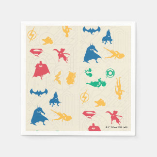 Super Pets & Justice League Silhouette Pattern Servet
