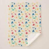 Super Pets & Justice League Silhouette Pattern Sherpa Deken (Voorkant)