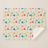 Super Pets & Justice League Silhouette Pattern Sherpa Deken (Voorkant (horizontaal))