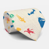 Super Pets & Justice League Silhouette Pattern Stropdas (Opgerold)