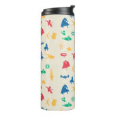 Super Pets & Justice League Silhouette Pattern Thermosbeker (Gedraaid links)