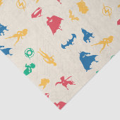Super Pets & Justice League Silhouette Pattern Tissuepapier (Detail)