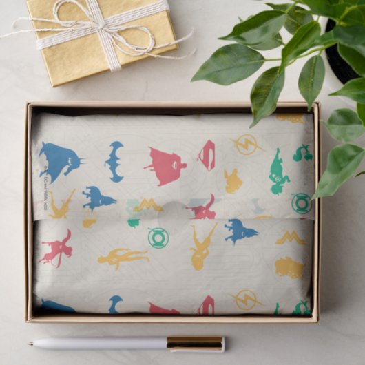 Super Pets & Justice League Silhouette Pattern Tissuepapier (Geschenk)