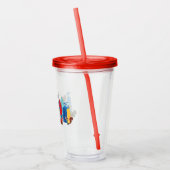 Super-Pets patrouillerende metropolis Acryl Drinkbeker (Links)