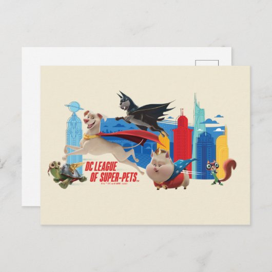 Super-Pets patrouillerende metropolis Briefkaart (Voorkant / Achterkant)