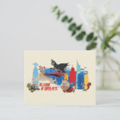 Super-Pets patrouillerende metropolis Briefkaart (Staand voorkant)