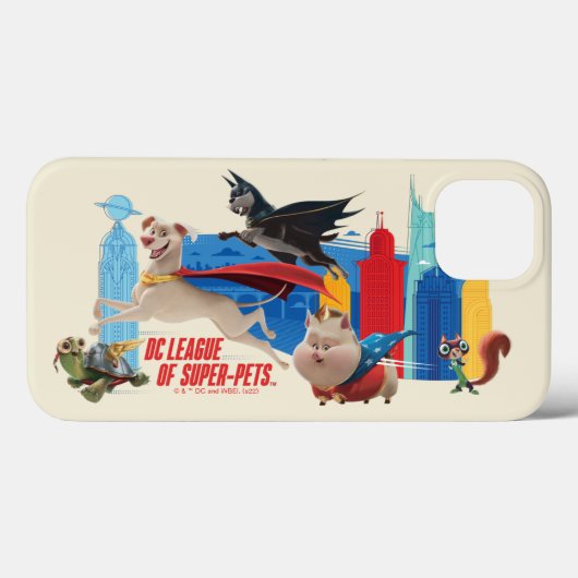 Super-Pets patrouillerende metropolis Case-Mate iPhone Case (Achterkant (horizontaal))