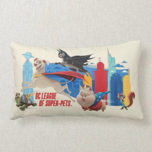 Super-Pets patrouillerende metropolis Kussen