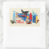 Super-Pets patrouillerende metropolis Rechthoekige Sticker (Tas)