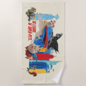 Super-Pets patrouillerende metropolis Strandlaken (Voorkant)