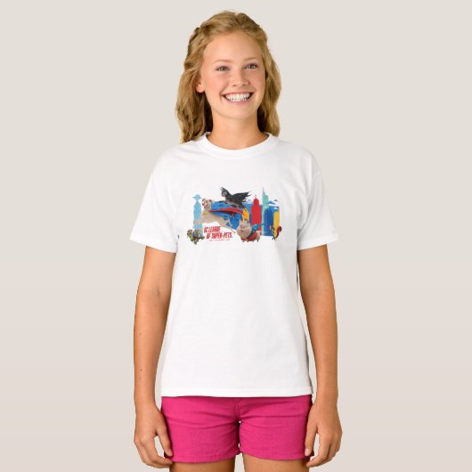 Super-Pets patrouillerende metropolis T-shirt (Voorkant volledig)